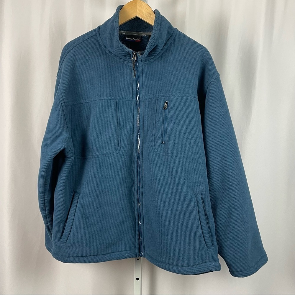 Vintage Glacier's Edge Men's Large Heavy Fleece Thick Warm Winter Jacket Hiking